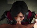 Lyon puts his huge cock in Ada Wong's mouth from Resident evil 4 (Parody animation) - Jazziuu