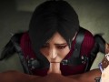 Lyon puts his huge cock in Ada Wong's mouth from Resident evil 4 (Parody animation) - Jazziuu