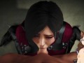 Lyon puts his huge cock in Ada Wong's mouth from Resident evil 4 (Parody animation) - Jazziuu