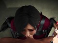 Lyon puts his huge cock in Ada Wong's mouth from Resident evil 4 (Parody animation) - Jazziuu