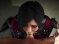 Lyon puts his huge cock in Ada Wong's mouth from Resident evil 4 (Parody animation) - Jazziuu