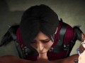 Lyon puts his huge cock in Ada Wong's mouth from Resident evil 4 (Parody animation) - Jazziuu