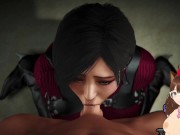 Lyon puts his huge cock in Ada Wong's mouth from Resident evil 4 (Parody animation) - Jazziuu