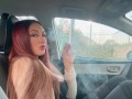 Italian Milf Artemisia Love hot Solo Smoke Session in the car OF @ ArtemisiaLove101