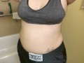 Big hot wife boobs in hotel bathroom