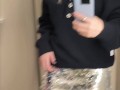 Risky public squirt while try on cute clothes