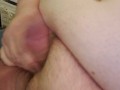 Chubby enby Blows off steam, jerks off, plays with body