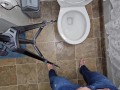 Nerdy Faery Standing Jeans Piss One Handed POV Blooper