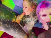 Crazy ANAL 4-some with 2 big dicks and 2 hot tattooed ANAL sluts