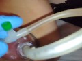 Versauter Stierschwester wird die Pisse aus geschwollener Fotze gefickt und vollgespritzt