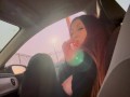 Italian Big Tits Milf cigarettes&420 Smoke Fetish Sesh in the car Solo big nipples play LINKinBIO