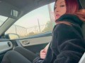 Italian Big Tits Milf cigarettes&420 Smoke Fetish Sesh in the car Solo big nipples play LINKinBIO