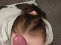 Blowjob Facial Compilation - Slutty girlfriend sucks big cock and get huge cumshots on her face