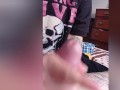 My girlfriend gives me a delicious handjob and make me cum