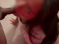 Asian gf sucks cock then gets fucked against the window