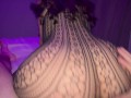 Latina teen ass looks amazing on fishnets