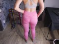 Pawg Asian Milf Teases Panty Line In Tight Leggings