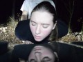 Rest After Long Trip in Forest With a Beautiful Girl