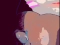 Horny cartoon cock penetrating pussy