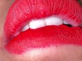 Morocco 18yo Hot Girl Licking Her Mouth Juicy & ASMR Movements Tongue With Red lipstick