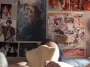 Playing with my new futa sex doll