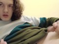 Trans-girl Stesha masturbates her clitoris and ass