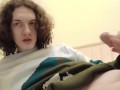 Trans-girl Stesha masturbates her clitoris and ass