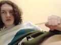 Trans-girl Stesha masturbates her clitoris and ass