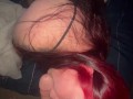 Red head slut giving sloppy Blowjob