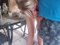 Fucking my neighbors hot wife outdoor on the patio