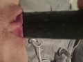 Making my noisy hole queef and cream with a cucumber