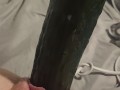 Making my noisy hole queef and cream with a cucumber