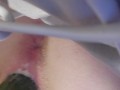 Making my noisy hole queef and cream with a cucumber