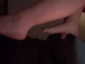Having my foot slave worship my feet while I watch netflix