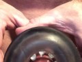 Creampied Fleshlight toy during a quickie masturbation session