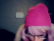 Goth Transgirl Sucks MASSIVE Schlong