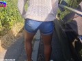 My Dirty PUSSY and THONG got More STINKY after Peeing by the Side of the Road