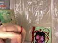 صنع بعض الفنون المثيرة و القذف، على اثدائها. Making sexy art and cum on her tits. SAD