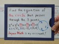 Find the equation of the circle that passes through the 3 points.[JapanMath](Big Natural Tits)