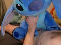 Intense orgasm on Stitch teddybear, ginding very hard until great Shooting Cum