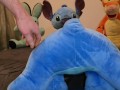 Intense orgasm on Stitch teddybear, ginding very hard until great Shooting Cum