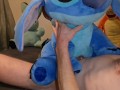 Intense orgasm on Stitch teddybear, ginding very hard until great Shooting Cum