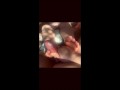 Homemade footjob pretty small toes nice cum