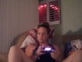 Wife gets horny when playing video games and I get to fuck every night after she plays video games