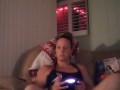 Wife gets horny when playing video games and I get to fuck every night after she plays video games