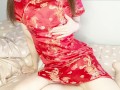 赤いチャイナドレスっ娘がおもちゃとディルドでオナニー♡処女まんこズボズボでイッちゃう～っ♡♡