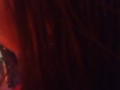 Caught long brunette hair gets on her hands and knees and shakes her ass, after drinking and smoking