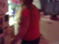 Caught long brunette hair gets on her hands and knees and shakes her ass, after drinking and smoking