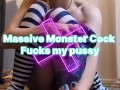 Massive Monster Cock Destroys Petite Nerdy pussy