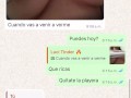 Chat con cita de Tinder lo dejo caliente (WhatsApp)